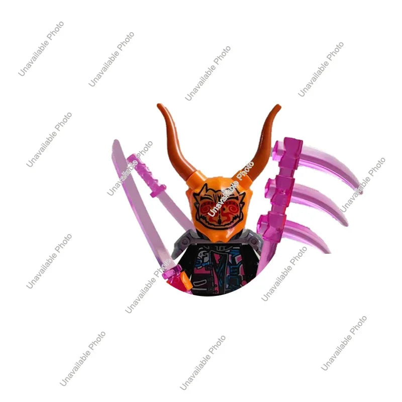 Hot Toys Ninja Figures Garmadon Jay Zane Kai Nya Lloyd Samukai Cole Harumi Ultra Violet Pyro Snake Morro Building Block Kids Toy