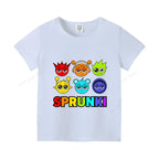 Sprunkis T-shirts Cartoon Oren Wenda Outdoor Clothes Short Sleeve Summer Cute Base Top Funny Birthday Gift
