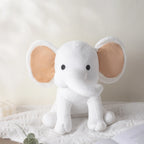 25cm/9.84in Soft Elephant Plush Stuffed Animal - Cute Fluffy Colorful Plush Toy (Multiple Colors: Pink/Blue/Purple/Rainbow) - Id