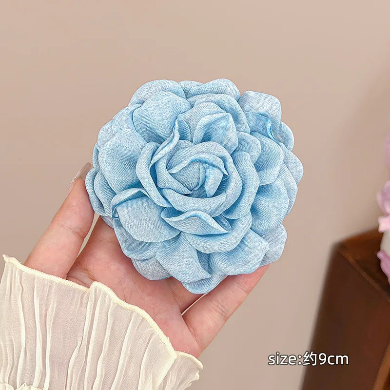 1/2/6pcs Stereoscopic Rose Flower Hair Clip Fpr Women Elegant Back of The Head Hair Shark Clip Fashionable Girl Hair Accessories