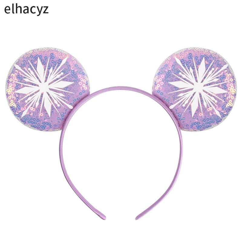 Mickey Cartoon Olaf Headbands for Kids Cute Snowman Ears Hair Accessories Women Elsa Frozen Hairband Girls Cosplay Headwear Gift