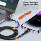 Toocki USB Cable For iPhone 14 13 12 Pro Max X XS XR 8 7 Plus iPad Fast Charging Charger Aluminum iP Cable For iPhone Data Cord