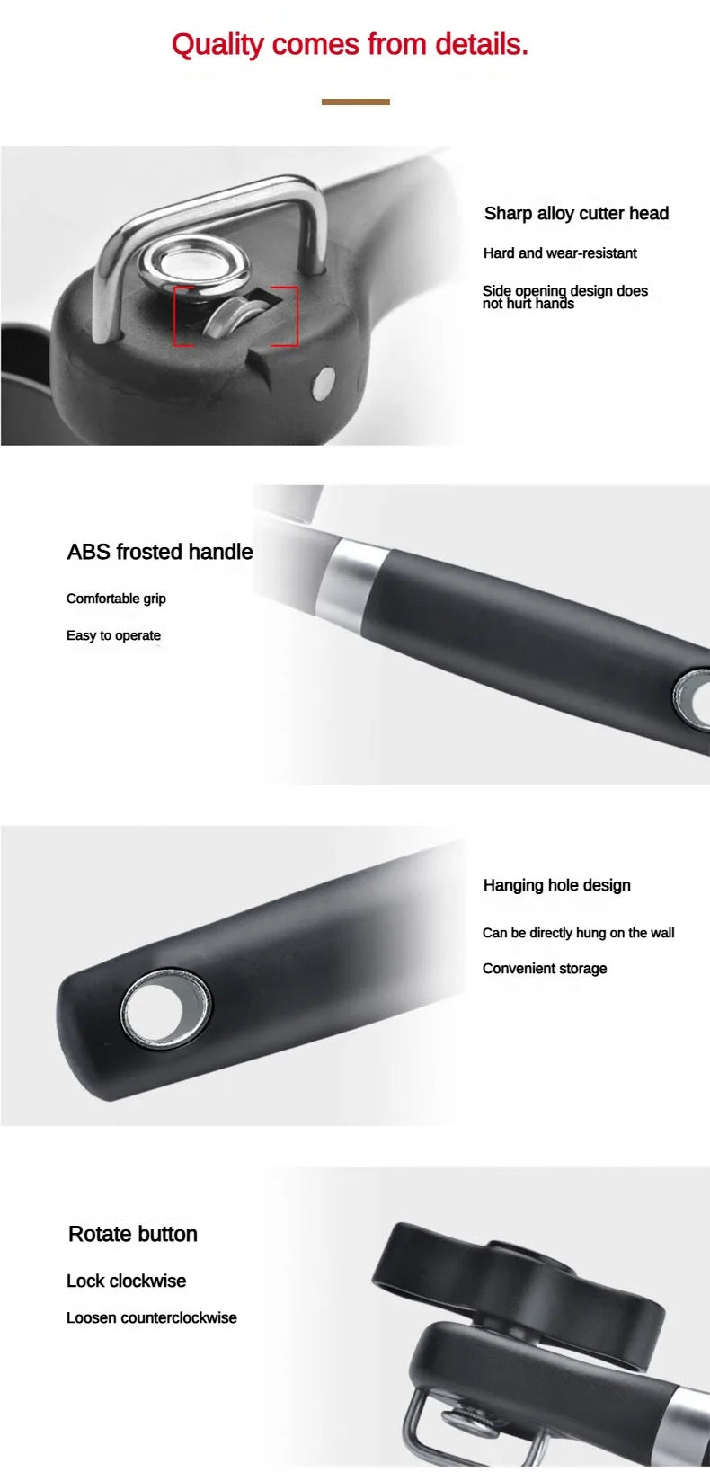 Stainless Steel Manual Can Can Openers Monolever Side Open Cover Can Openercan opener Labor-Saving Bottle Opener