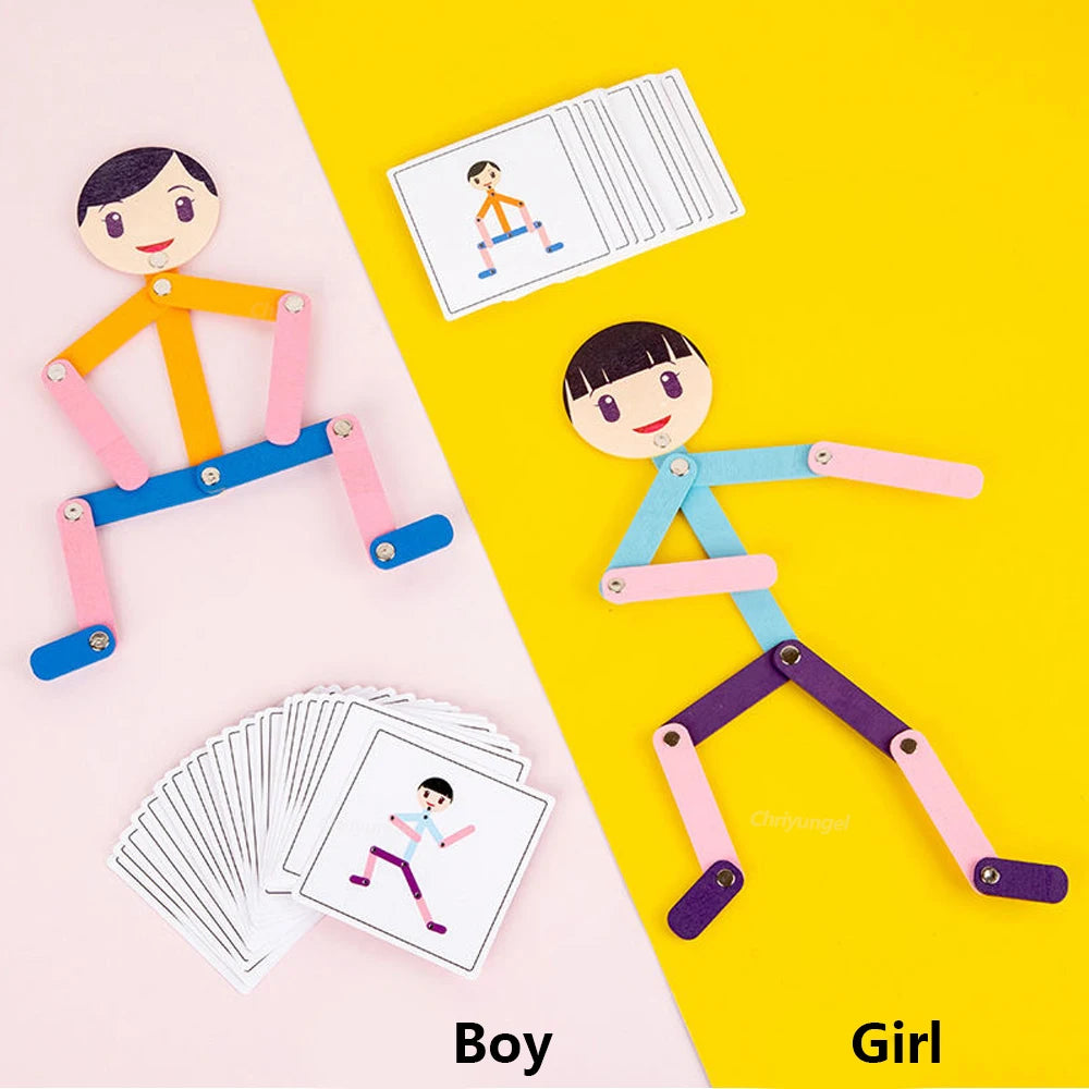 Montessori Material DIY Puzzle Toys Boards Educational Game Early Learning Toy For Children Preschool Fine Motor Training