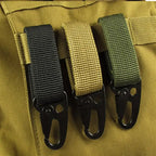 2/5 PCS.Tactical Hanging Buckle Molle Nylon Webbing Carabiner Belt Triangle Keychain for Outdoor Climbing Camping Tool Accessory