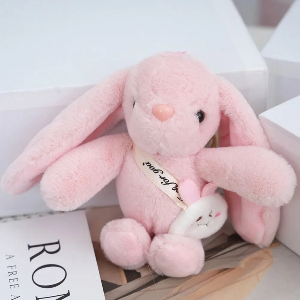 15cm Rabbit Fur Keychain Women Bag Car Key chain Pendant Decoration Jewelry Bags Hangings Accessories Gifts