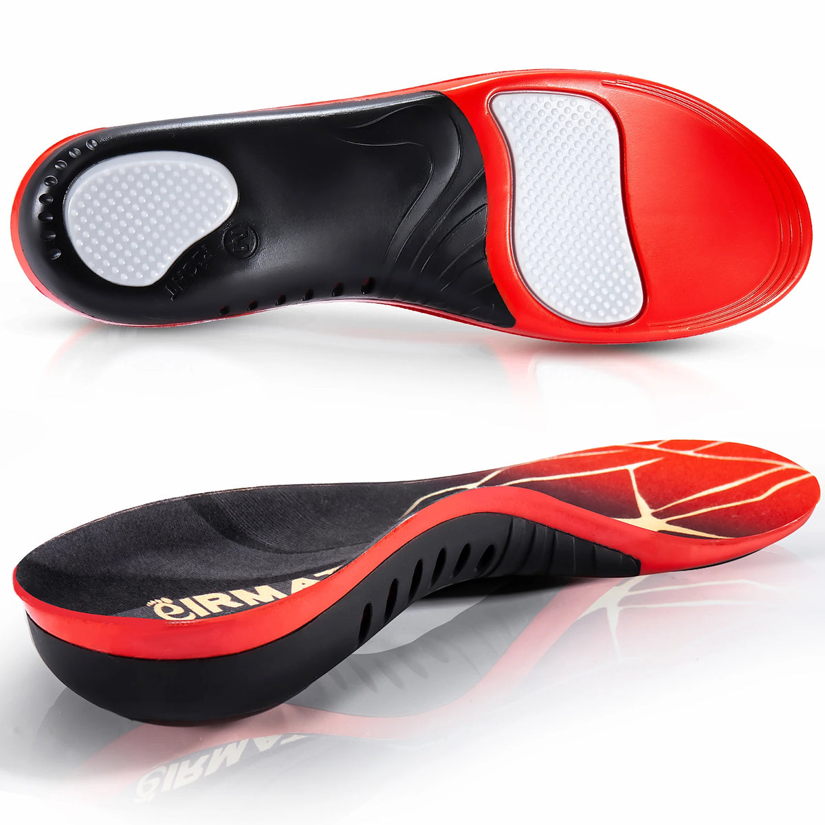 220+ Lbs Heavy Duty High Arch Support Insoles for Men Women Shock Absorbing Shoe Inserts for Flat Feet Standing All Day Insole