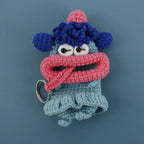 Funny Crochet Keychains Knitting Cute Sausage Mouth Doll Key Holder Knitted Storage Bag Keyrings For Car Keys Wholesale Custom