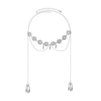 Retro Silvery Alloy Hollow Moon Pendant Forehead Headpiece for Women Boho Ethnic Indian Hippie Party Hair Accessories Jewelry