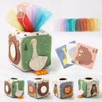 Montessori cloths Toys Magic Cotton Animal Tissue Box Kids Finger Exercise Cloth Busy Box Toys Baby Educational Activity Sensory