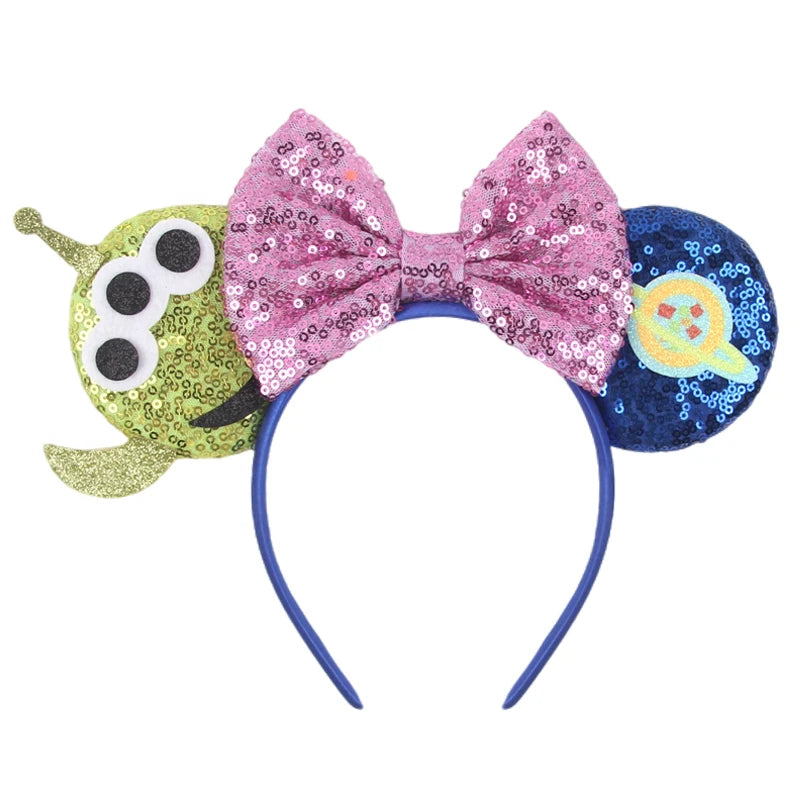 Nieuwste Mickey Mouse Oren Hoofdband Kid Adult Festival Party Pailletten Strik Haarband Vrouwen Baby Girl Party Haar Accessories