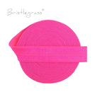 BRISTLEGRASS 2 5 10 Yard 5/8" 15mm Solid FOE Shiny Fold Over Elastic Spandex Satin Band Hair Tie Headband Dress Sewing Lace Trim