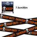 Halloween Decoration Caution Tape Window Prop Skull Zombie Warning Tape Signs Halloween Props Party Favors Haunted House Décor