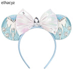 Mickey Cartoon Olaf Headbands for Kids Cute Snowman Ears Hair Accessories Women Elsa Frozen Hairband Girls Cosplay Headwear Gift