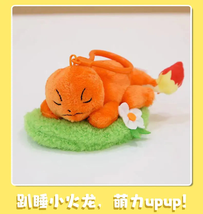 Pokemon Snorlax Pikachu Eevee Jigglypuff Bulbasaur Keychain Plush Toy Cartoon & Cute Backpack Pendant Children's Gift
