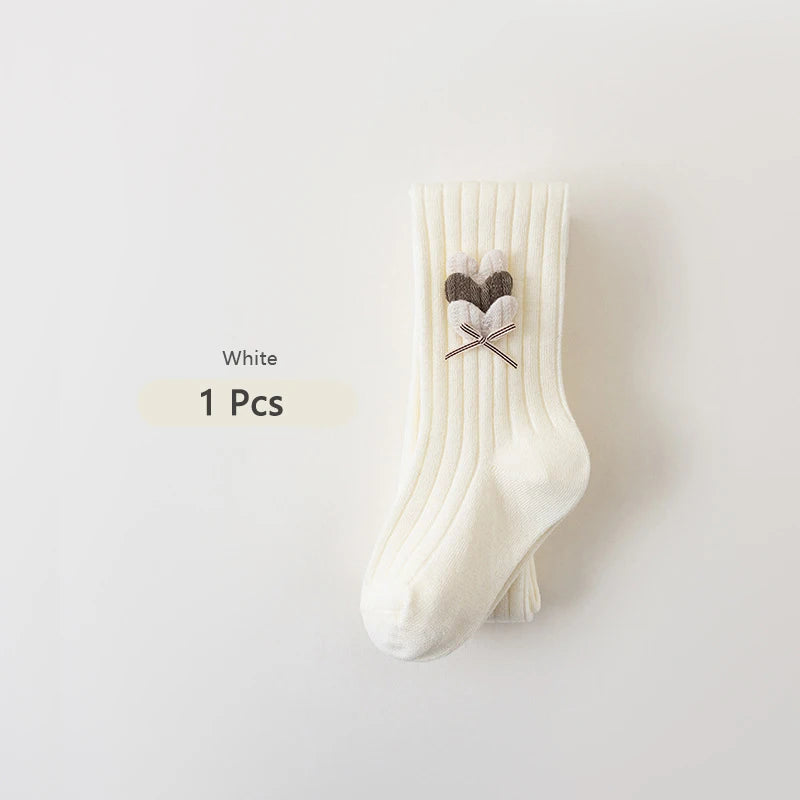 Autumn Winter Girls Pantyhose Solid Color Kids Ballet Dance Tights For Kids Stocking Velvet Heart Grils Leggings
