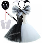 The Clown Costume Terrifier Art Girl Black White Fancy Tutu Dress Horror Joker Dress for Girls Halloween Carnival Party Costumes