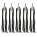 Glowing Eyes Halloween Hanging Ghost Skeleton Prop Long Hair Decoration for Indoor Outdoor Haunted House Party Spooky Display
