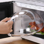 Microwave food splash proof cover, household oven heating cover, plate transparent cover, handle, cooking utensils accessories