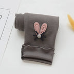 Bunny Butt Leggings for Girls - Playful Cotton Pants with Fluffy Tail Ear Details Perfect for Toddler Little Girl Everyday Wear