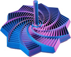 3D Printed Expanded Sensory Fidget Star,Easy-Grip Handles, Whirling Spiral Hexagon Spinner for Stress (Red and Blue,4.64in)