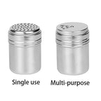 Multi-purpose Stainless Steel Seasoning Jar Salt Sugar Bottle Rotating Cover Kitchen Gadgets Spice Pepper Shaker Spice Jar