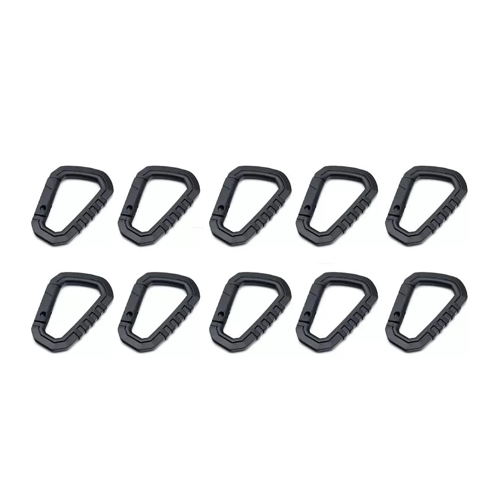 Tactical Carabiner Molle Clip Plastic Buckle ITW Keychain D-Ring Hard Hook Spring Snap EDC Gear Camping Hiking Outdoor Tools