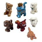 MOC Animal Scene Building Blocks Zoo Ducks Cat Dog Penguin Eagle Dove Wolf Bear Deer Shark Snake Mice Sheep DIY Toys Bricks K055