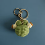 Cute Frog Doll Crochet Keychain Funny Frog Doll Keychain Pendant Handmaking Knitted Frog Keyring Wholesale Custom Accessories