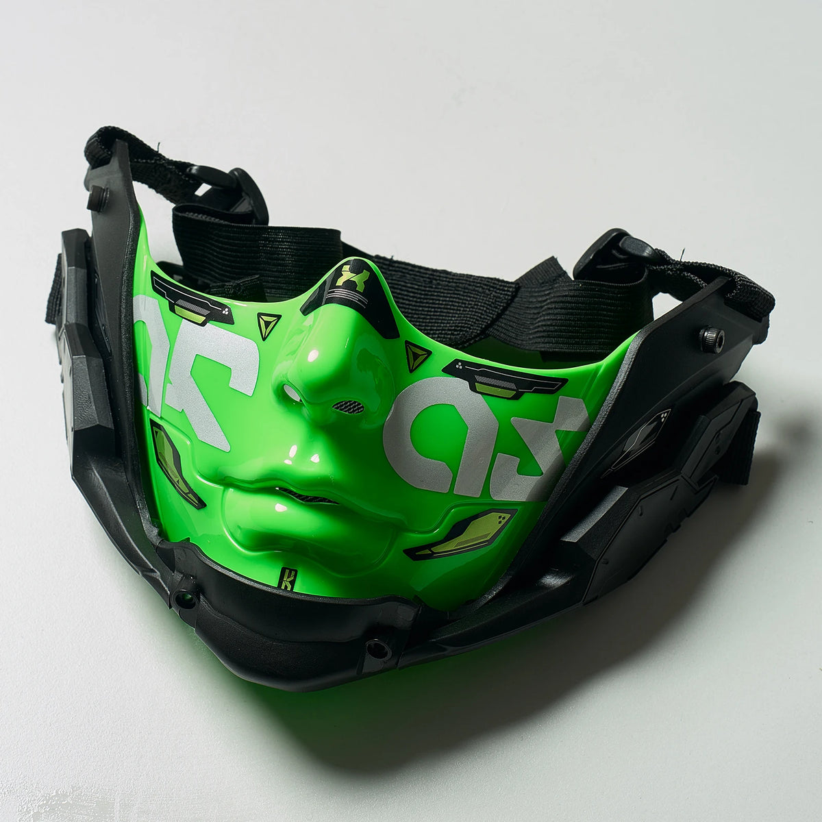 5 Color Cyberpunk Half Face Mask Mecha Style Halloween Cosplay Mask Adjustable Strap Breathable Comfort Party Costume Face Cover