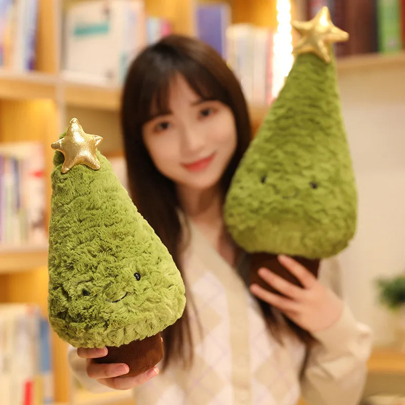 1Pc 29-90CM Simulation Christmas Tree Plush Toys Cute Evergreen Plush Pillow Dolls Wishing Trees Stuffed for Christmas Dress Up