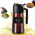 2-in-1 Glass Oil Sprayer & Dispenser, 16oz Leakproof Olive Oil Bottle for Cooking, Air Fryer, Salad, BBQ