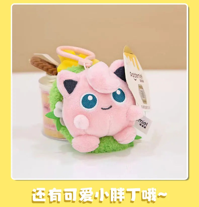 Pokemon Snorlax Pikachu Eevee Jigglypuff Bulbasaur Keychain Plush Toy Cartoon & Cute Backpack Pendant Children's Gift