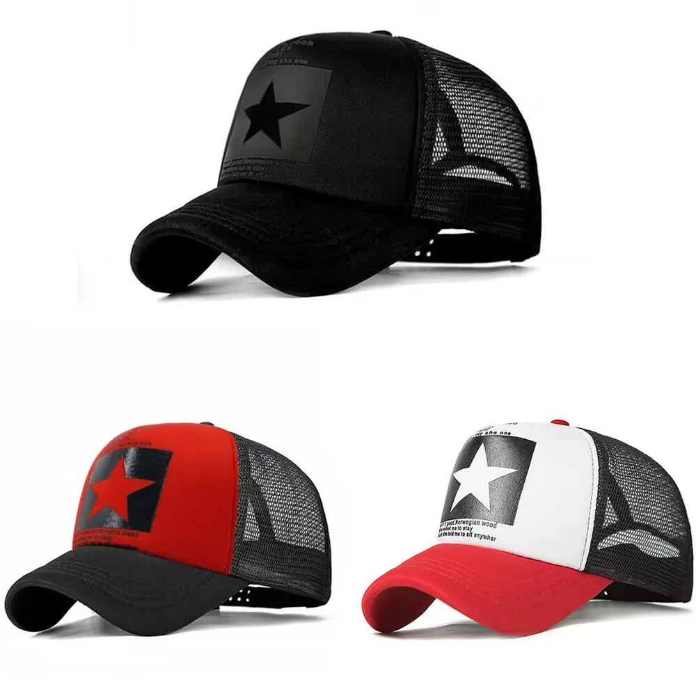 Breathable Mesh Snapback Baseball Cap for Casual Outdoor Style
