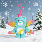 New Genuine Carebears Plush Rabbit Hat Keychain Rainbow Bear Doll Pendant School Bag Ornament Gift