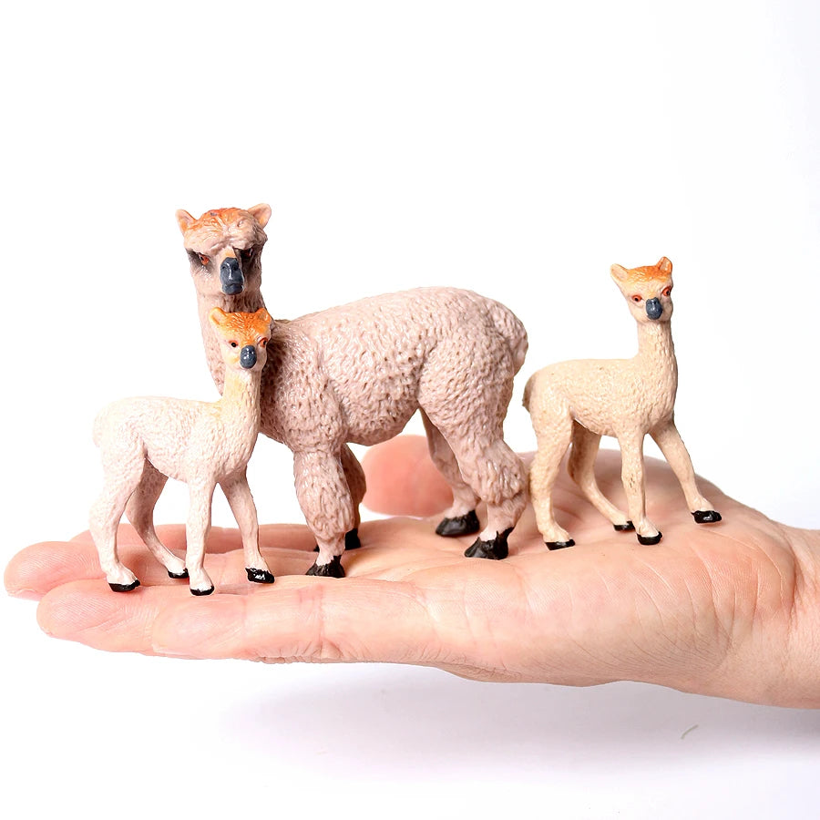 Simulation Mini  Farm Poultry Puppy Crocodile Pegasus Monkey Bird Wildlife Figurine Animal Model Sets Education Kid Toys
