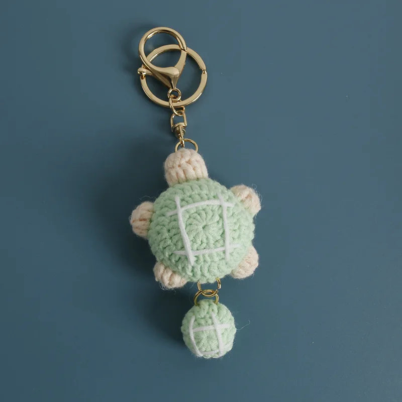 Funny Shrimp Doll Crochet Keychain Handmaking Clown Fish Knitting Keyrings Cute Shrimp Keyrings Bag Pendant Custom Accessories