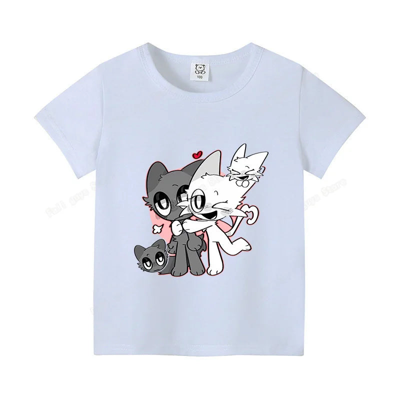 Sprunkis T-shirts Cartoon Oren Wenda Outdoor Clothes Short Sleeve Summer Cute Base Top Funny Birthday Gift