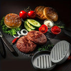 1PC Non-Stick Burger Press Patty Maker Metal Hamburger Mold for Beef Cheese Veggie Burger Making Suitable for BBQ Grill Cooking
