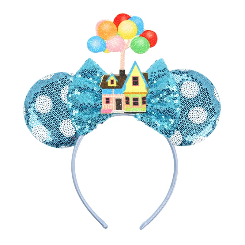 2026 Trip Mouse Ears Headband for Girls Women Sequin Castle 5"Bow Hairband Festival Party Cosplay DIY Hair Accessories