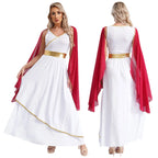 Womens Ancient Greek Athenian Princess Dress Toga Halloween Senator Caesar Cosplay Party Costume Roman Empress Long Robe Dress