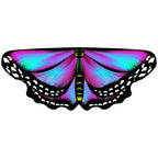 Kids Butterfly Wings Cape Girls Fairy Shawl Pixie Cloak Fancy Colorful Dress Costume Gift  Party & Holiday DIY Decorations