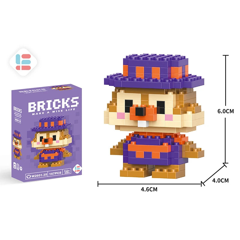 Disney Zootopia Small LinaBell Building Blocks Judy Nick Model Donald Duck Education Lotso Toys Mickey Mouse For Kids Birthday