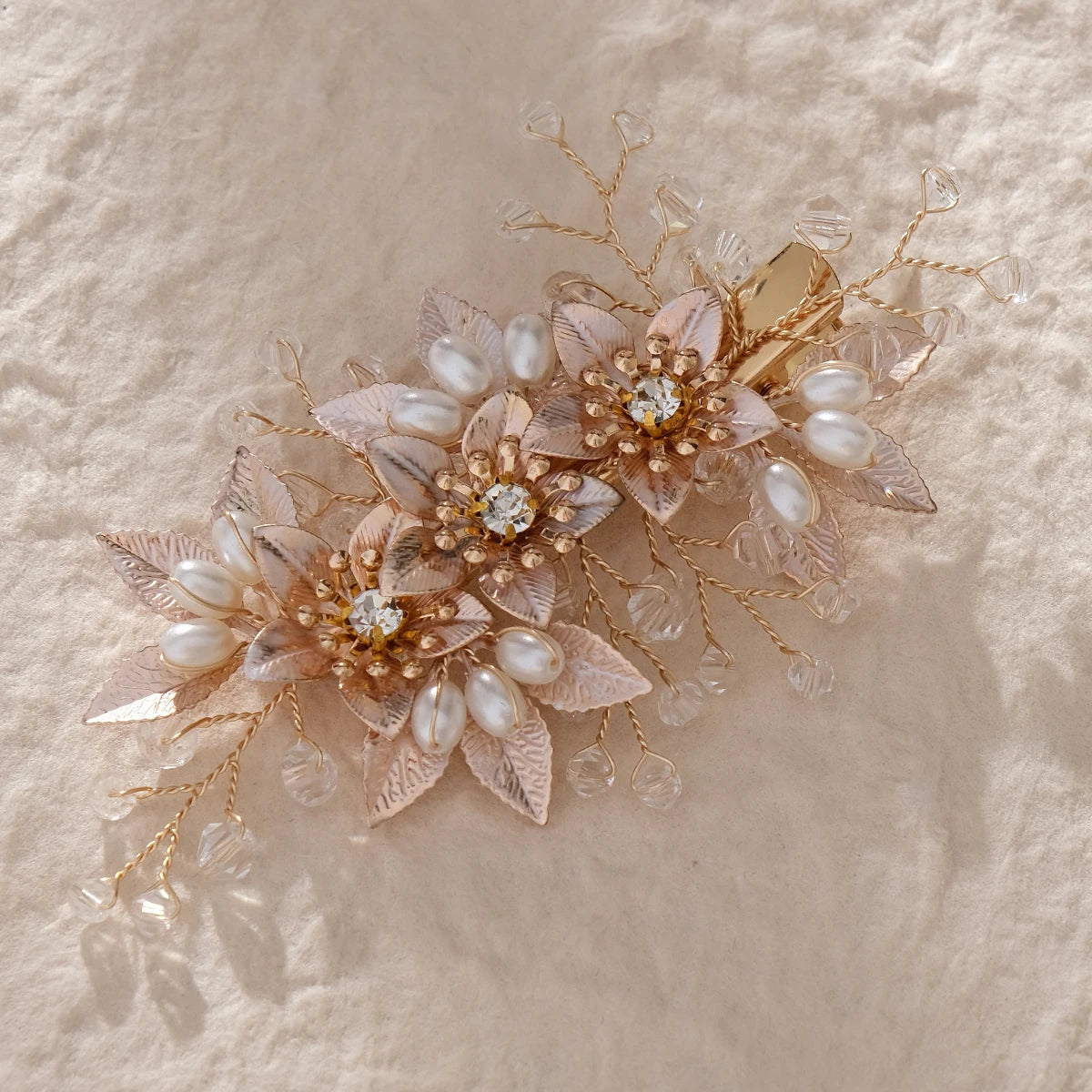 Fashion Pearl Flower Clip Silver Color Hair Combs Wedding Bridal Jewelry Accessories Headpieces For Woman Bride Hair Ornaments