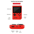 A Red Retro Classic Games Children's Handheld Small Game Console With 400 Games, Rechargeable