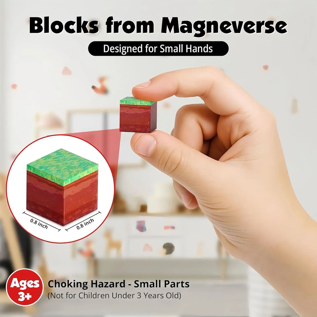 100-300pcs Magnetic Tiles Building Blocks Set,My World Figures Bricks, STEM Educational Toys for Kids Ages 3-10,Boys Girls Gifts