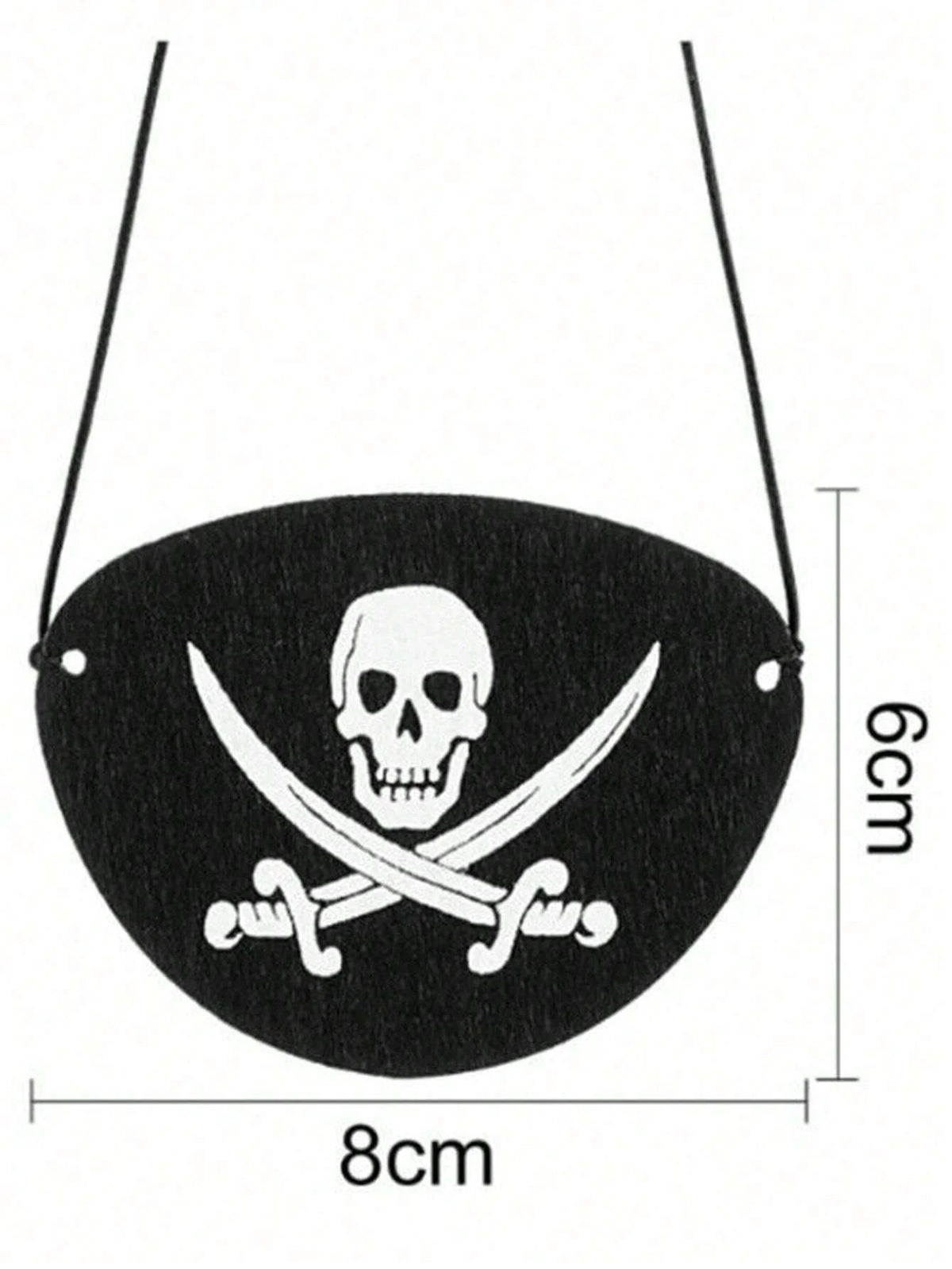 5/10/20pcs Pirate Eye Patches Skeleton Eye Mask Felt One Eye Skeleton Captain Eye Patches for Halloween Pirate Theme Party Decor