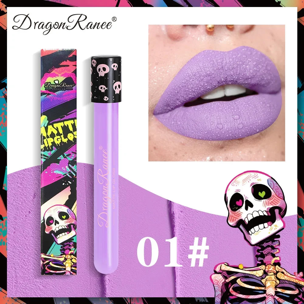 Waterproof and Easy To Color Halloween Makeup Sexy Red Vampire Liquid Lipstick Matte White Black Lip Gloss Facial Body Painting