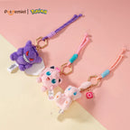 Original Anime Pokemon Kawaii Pikachu Keychain Gengar Mew Sprigatito Mimikyu Stuffed Toy Cute Plush Keyring Doll Pendant Gift