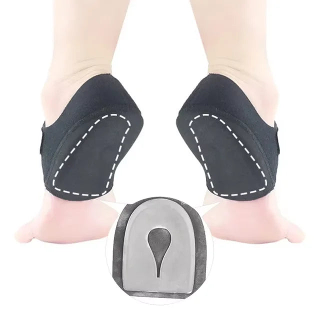 Plantar Fasciitis Heel Spur Foot Support With U-Shaped Silicone Gel Heel Cups for Heel Pain Relief Insoles for Man Woman Walking